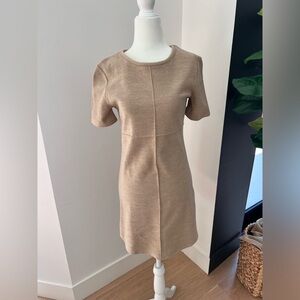 Soft tan sweater dress